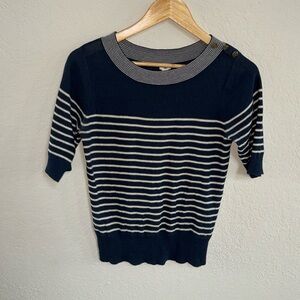 Striped Short Sleeve Knit top